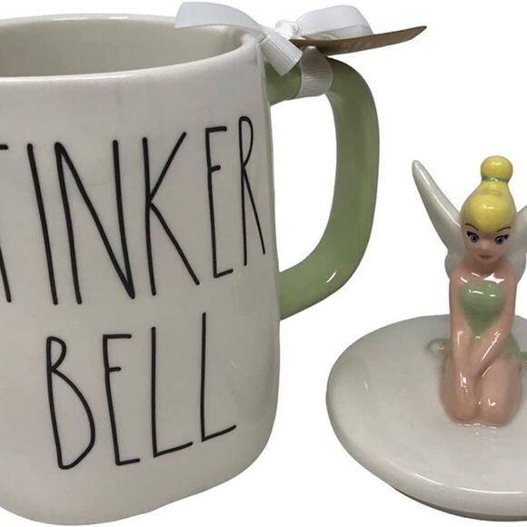 NWT Gorgeous 3D Rae Dunn Disney Mug White Ceramic Tinkerbell Tinker Bell - Picture 10 of 12
